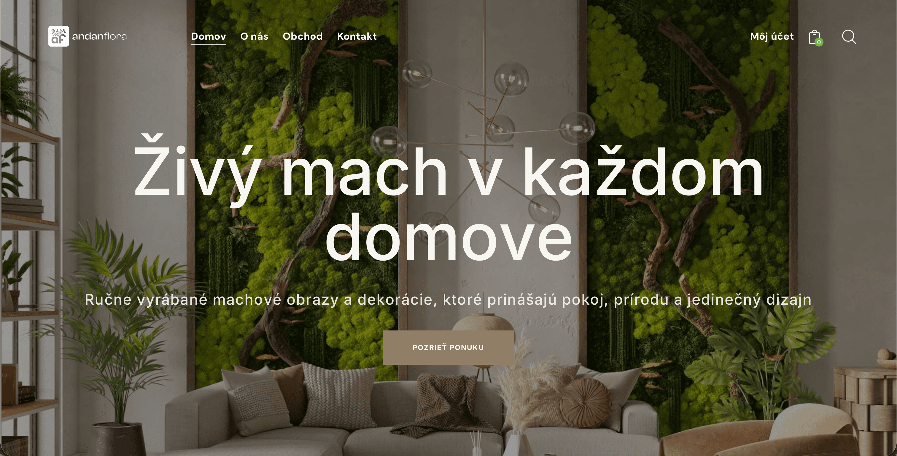 Webový e-shop pre firmu ANDAN flora s.r.o.
